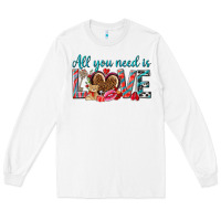 White all you need is love Long Sleeve Tee - NancyCooperArtShop