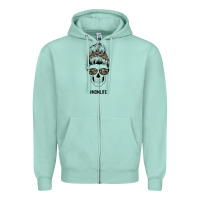 Feminine Camouflage Patterned Mom Skull Zipper Hoodie | Teevron