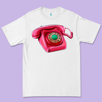 Pink Telephone Premium Tee Designed By Adodesignshop