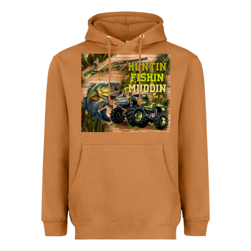 Huntin Fishin Muddin Heavyweight Hoodie by TumblerDesignByShophia | Teevron