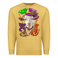 Antique Gold Mardi Gras Goat Premium Sweatshirt - HowdyJamesFarm