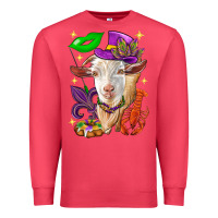 Cardinal Mardi Gras Goat Premium Sweatshirt - HowdyJamesFarm