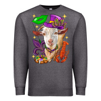 Charcoal Heather Mardi Gras Goat Premium Sweatshirt - HowdyJamesFarm