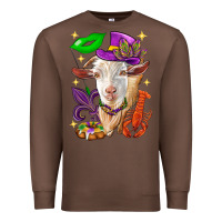 Chestnut Mardi Gras Goat Premium Sweatshirt - HowdyJamesFarm