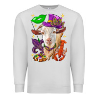 Dove Grey Mardi Gras Goat Premium Sweatshirt - HowdyJamesFarm