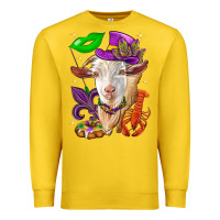 Lemon Mardi Gras Goat Premium Sweatshirt - HowdyJamesFarm