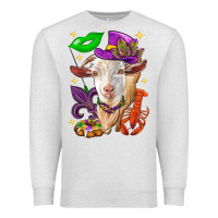 Oatmeal Heather Mardi Gras Goat Premium Sweatshirt - HowdyJamesFarm