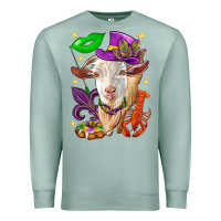 Seafoam Mardi Gras Goat Premium Sweatshirt - HowdyJamesFarm