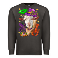 Smoke Mardi Gras Goat Premium Sweatshirt - HowdyJamesFarm