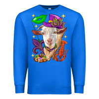 True Royal Mardi Gras Goat Premium Sweatshirt - HowdyJamesFarm