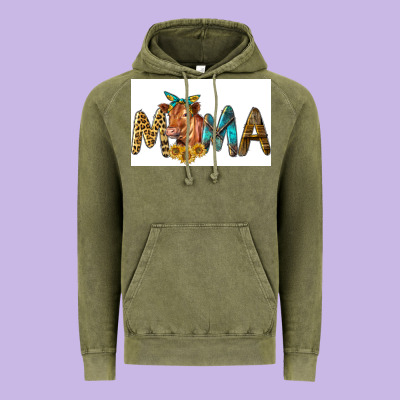 Western Cow Red Angus Mama Vintage Hoodie Designed By Lillyallendesigns