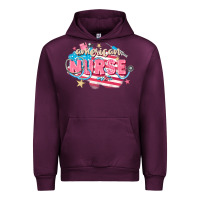 Mauve Wine American Nurse Urban Hoodie - FaDigitalArtStudio