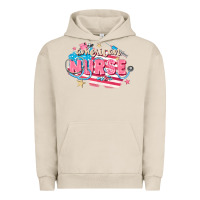 Pigment French Oak American Nurse Urban Hoodie - FaDigitalArtStudio