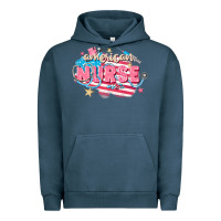 Pigment Midnight Navy American Nurse Urban Hoodie - FaDigitalArtStudio
