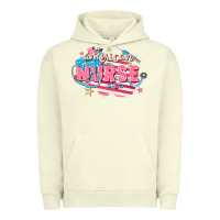 Pigment Pistachio American Nurse Urban Hoodie - FaDigitalArtStudio