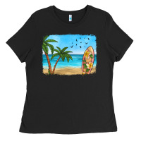 Black beach background Ladies Tee - HRA Design Shop