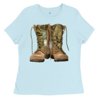 Baby Blue soldier boots Ladies Tee - RanaPortraitStore
