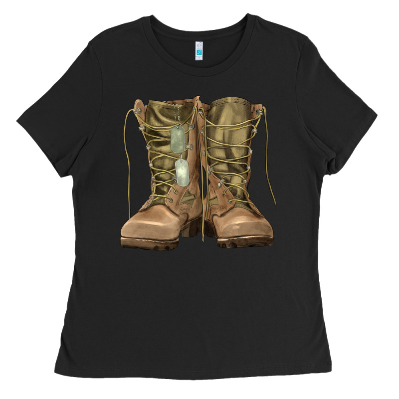 Soldier Boots Ladies Tee by RanaPortraitStore | Teevron