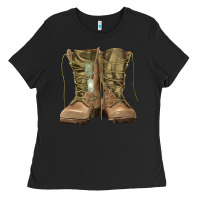 Black soldier boots Ladies Tee - RanaPortraitStore