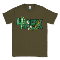Army Green four rex Classic Tee - MaliasSmallBusiness