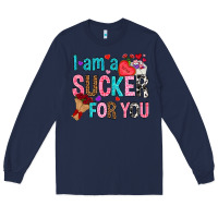 Navy i am a sucker for you Long Sleeve Tee - NancyCooperArtShop