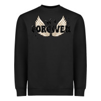 Black forgiven christian angel wings Heavyweight Sweatshirt - MaliasSmallBusiness