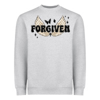 Heather Grey forgiven christian angel wings Heavyweight Sweatshirt - MaliasSmallBusiness