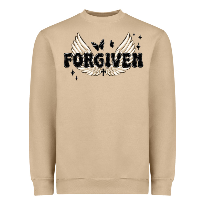 Forgiven Christian Angel Wings Heavyweight Sweatshirt by MaliasSmallBusiness | Teevron