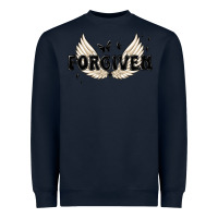 Navy forgiven christian angel wings Heavyweight Sweatshirt - MaliasSmallBusiness