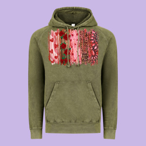 Valentine's Day Brushstrokes Vintage Hoodie Designed By Ranaportraitstore