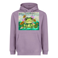 Lavender frog with sunflower Heavyweight Hoodie - TumblerDesignByShophia