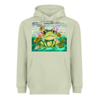 Matcha frog with sunflower Heavyweight Hoodie - TumblerDesignByShophia