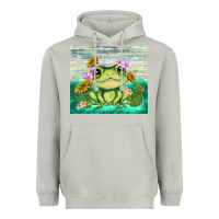 Moon Dust frog with sunflower Heavyweight Hoodie - TumblerDesignByShophia