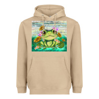 Mushroom frog with sunflower Heavyweight Hoodie - TumblerDesignByShophia