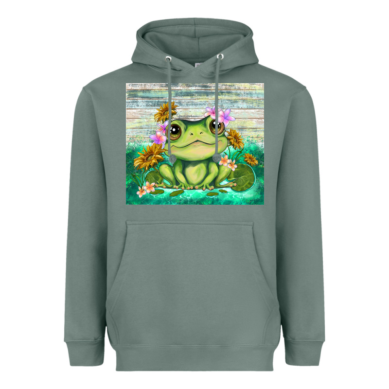 Frog With Sunflower Heavyweight Hoodie by TumblerDesignByShophia | Teevron