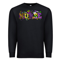 Black Mardi Gras Day nurse Premium Sweatshirt - HowdyJamesFarm