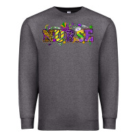 Charcoal Heather Mardi Gras Day nurse Premium Sweatshirt - HowdyJamesFarm