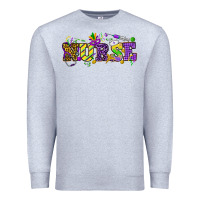 Heather Grey Mardi Gras Day nurse Premium Sweatshirt - HowdyJamesFarm