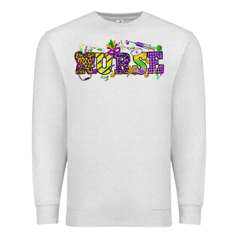 Mardi Gras Day Nurse Premium Sweatshirt by HowdyJamesFarm | Teevron