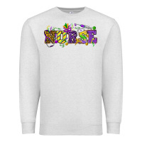 Oatmeal Heather Mardi Gras Day nurse Premium Sweatshirt - HowdyJamesFarm