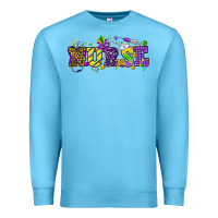 Ocean Blue Mardi Gras Day nurse Premium Sweatshirt - HowdyJamesFarm