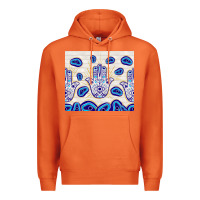 Carrot evil eyes with white wooden pattern Premium Hoodie - TumblerDesignByShophia