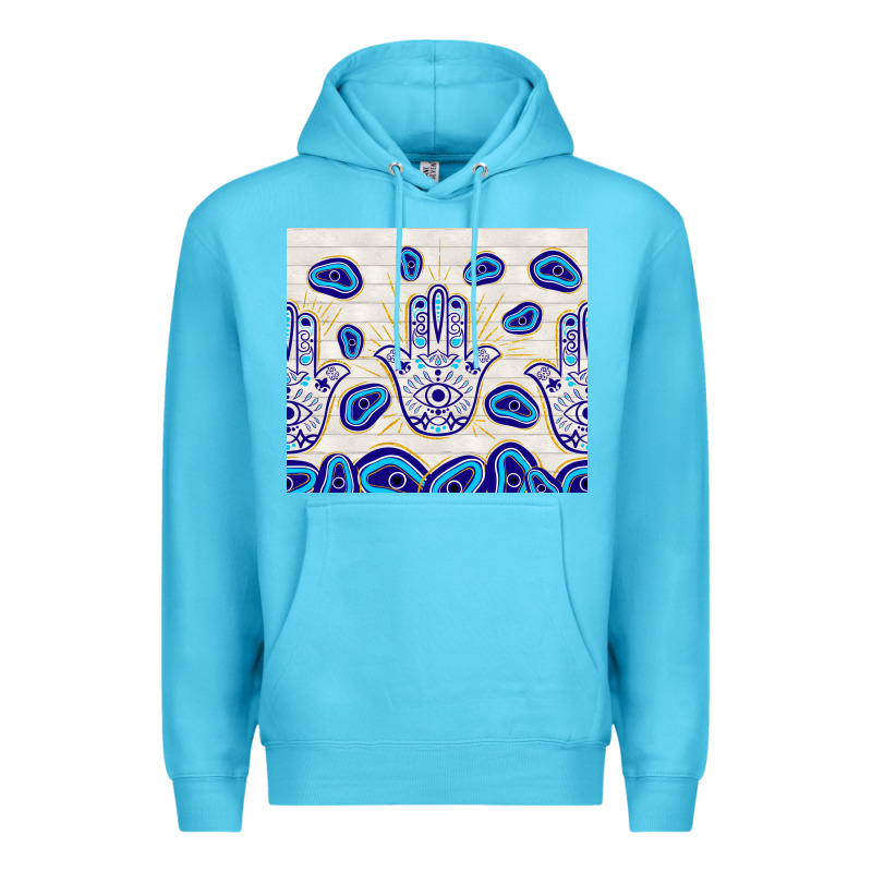 Evil Eyes With White Wooden Pattern Premium Hoodie by TumblerDesignByShophia | Teevron