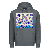 Rock evil eyes with white wooden pattern Premium Hoodie - TumblerDesignByShophia