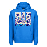 True Royal evil eyes with white wooden pattern Premium Hoodie - TumblerDesignByShophia