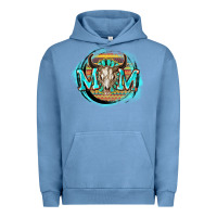 Pigment Pebble Blue Aztec mom Mother's Day Urban Hoodie - FaDigitalArtStudio