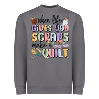 Storm when life gives you scraps make a quilt Heavyweight Sweatshirt - MaliasSmallBusiness