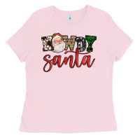 Bubblegum Pink howdy santa Ladies Tee - FaDigitalArtStudio