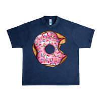 Navy pink strawberry donut Urban Heavy Tee - AdoDesignShop