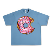 Pebble Blue pink strawberry donut Urban Heavy Tee - AdoDesignShop